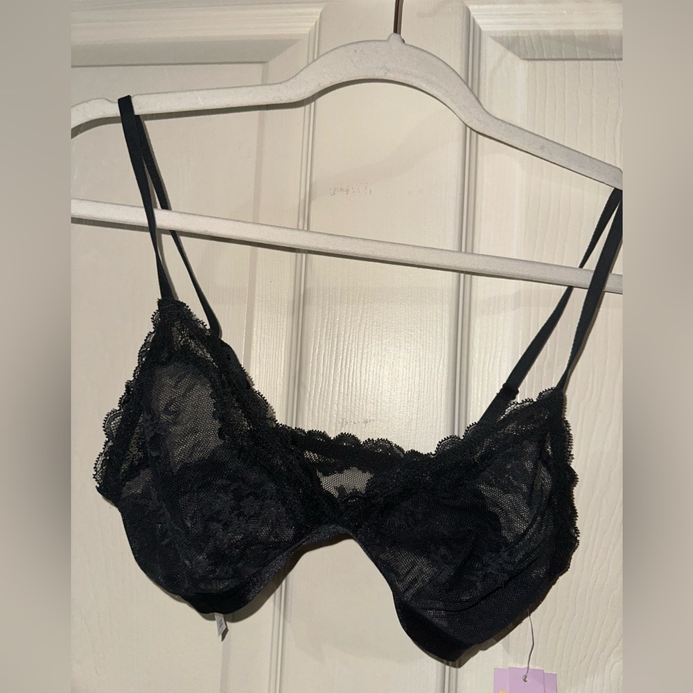 wild fable Black Lace Sheer Bralette Bra XS NWT
